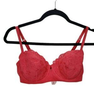 New Victoria's Secret  Bra Size 36C Underwire Pink Lace Balconette